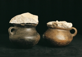 Urna d'incinerarió amb tapadora